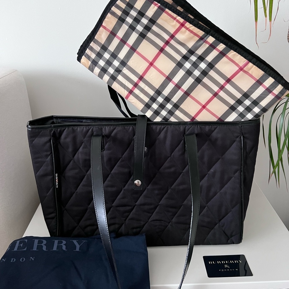 Burberry Dark Quilted Handbag